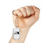 Hunter Man Necklace Stainless Steel or 18k Gold Dog Tag 24" Chain-Express Your Love Gifts