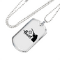 Hunter Man Necklace Stainless Steel or 18k Gold Dog Tag 24" Chain-Express Your Love Gifts