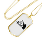 Hunter Man Necklace Stainless Steel or 18k Gold Dog Tag 24" Chain-Express Your Love Gifts