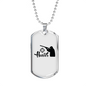 Hunter Man Necklace Stainless Steel or 18k Gold Dog Tag 24" Chain-Express Your Love Gifts