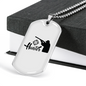 Hunter Man Necklace Stainless Steel or 18k Gold Dog Tag 24" Chain-Express Your Love Gifts