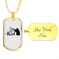 Hunter Man Necklace Stainless Steel or 18k Gold Dog Tag 24" Chain-Express Your Love Gifts
