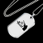 Hunter Man Necklace Stainless Steel or 18k Gold Dog Tag 24" Chain-Express Your Love Gifts