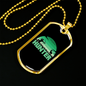 Hunter Necklace Stainless Steel or 18k Gold Dog Tag 24" Chain-Express Your Love Gifts