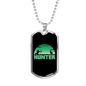 Hunter Necklace Stainless Steel or 18k Gold Dog Tag 24" Chain-Express Your Love Gifts