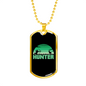 Hunter Necklace Stainless Steel or 18k Gold Dog Tag 24" Chain-Express Your Love Gifts