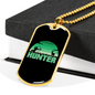 Hunter Necklace Stainless Steel or 18k Gold Dog Tag 24" Chain-Express Your Love Gifts