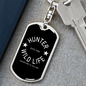 Hunter Wild Life Keychain Stainless Steel or 18k Gold Dog Tag Keyring-Express Your Love Gifts