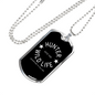 Hunter Wild Life Necklace Stainless Steel or 18k Gold Dog Tag 24" Chain-Express Your Love Gifts