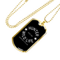 Hunter Wild Life Necklace Stainless Steel or 18k Gold Dog Tag 24" Chain-Express Your Love Gifts