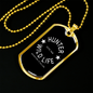 Hunter Wild Life Necklace Stainless Steel or 18k Gold Dog Tag 24" Chain-Express Your Love Gifts