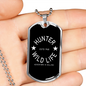 Hunter Wild Life Necklace Stainless Steel or 18k Gold Dog Tag 24" Chain-Express Your Love Gifts