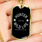 Hunter Wild Life Necklace Stainless Steel or 18k Gold Dog Tag 24" Chain-Express Your Love Gifts