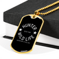 Hunter Wild Life Necklace Stainless Steel or 18k Gold Dog Tag 24" Chain-Express Your Love Gifts