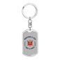 Hunting A Fox Not A Folk Keychain Stainless Steel or 18k Gold Dog Tag Keyring-Express Your Love Gifts