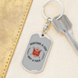 Hunting A Fox Not A Folk Keychain Stainless Steel or 18k Gold Dog Tag Keyring-Express Your Love Gifts