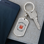 Hunting A Fox Not A Folk Keychain Stainless Steel or 18k Gold Dog Tag Keyring-Express Your Love Gifts