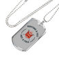 Hunting A Fox Not A Folk Necklace Stainless Steel or 18k Gold Dog Tag 24"-Express Your Love Gifts