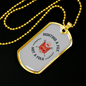 Hunting A Fox Not A Folk Necklace Stainless Steel or 18k Gold Dog Tag 24"-Express Your Love Gifts
