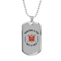 Hunting A Fox Not A Folk Necklace Stainless Steel or 18k Gold Dog Tag 24"-Express Your Love Gifts