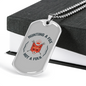 Hunting A Fox Not A Folk Necklace Stainless Steel or 18k Gold Dog Tag 24"-Express Your Love Gifts