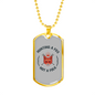 Hunting A Fox Not A Folk Necklace Stainless Steel or 18k Gold Dog Tag 24"-Express Your Love Gifts