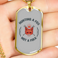 Hunting A Fox Not A Folk Necklace Stainless Steel or 18k Gold Dog Tag 24"-Express Your Love Gifts