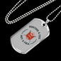 Hunting A Fox Not A Folk Necklace Stainless Steel or 18k Gold Dog Tag 24"-Express Your Love Gifts