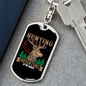 Hunting Adventure Keychain Stainless Steel or 18k Gold Dog Tag Keyring-Express Your Love Gifts