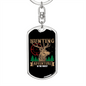 Hunting Adventure Keychain Stainless Steel or 18k Gold Dog Tag Keyring-Express Your Love Gifts