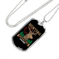 Hunting Adventure Necklace Stainless Steel or 18k Gold Dog Tag 24" Chain-Express Your Love Gifts