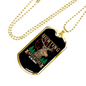 Hunting Adventure Necklace Stainless Steel or 18k Gold Dog Tag 24" Chain-Express Your Love Gifts