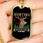Hunting Adventure Necklace Stainless Steel or 18k Gold Dog Tag 24" Chain-Express Your Love Gifts