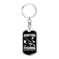 Hunting & Fishing Everyday Keychain Stainless Steel or 18k Gold Dog Tag Keyring-Express Your Love Gifts