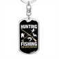 Hunting & Fishing Everyday Keychain Stainless Steel or 18k Gold Dog Tag Keyring-Express Your Love Gifts
