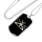 Hunting And Fishing Necklace Stainless Steel or 18k Gold Dog Tag 24" Chain-Express Your Love Gifts