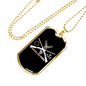Hunting And Fishing Necklace Stainless Steel or 18k Gold Dog Tag 24" Chain-Express Your Love Gifts