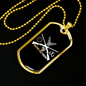 Hunting And Fishing Necklace Stainless Steel or 18k Gold Dog Tag 24" Chain-Express Your Love Gifts
