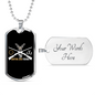 Hunting And Fishing Necklace Stainless Steel or 18k Gold Dog Tag 24" Chain-Express Your Love Gifts