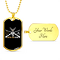 Hunting And Fishing Necklace Stainless Steel or 18k Gold Dog Tag 24" Chain-Express Your Love Gifts