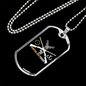 Hunting And Fishing Necklace Stainless Steel or 18k Gold Dog Tag 24" Chain-Express Your Love Gifts