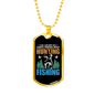 Hunting And Fishing Necklace Stainless Steel or 18k Gold Dog Tag 24-Express Your Love Gifts
