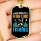 Hunting And Fishing Necklace Stainless Steel or 18k Gold Dog Tag 24-Express Your Love Gifts