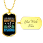 Hunting And Fishing Necklace Stainless Steel or 18k Gold Dog Tag 24-Express Your Love Gifts