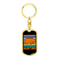 Hunting Bear Keychain Stainless Steel or 18k Gold Dog Tag Keyring-Express Your Love Gifts