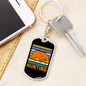 Hunting Bear Keychain Stainless Steel or 18k Gold Dog Tag Keyring-Express Your Love Gifts