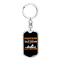 Hunting Big Bucks Keychain Stainless Steel or 18k Gold Dog Tag Keyring-Express Your Love Gifts