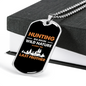 Hunting Big Bucks Necklace Stainless Steel or 18k Gold Dog Tag 24" Chain-Express Your Love Gifts