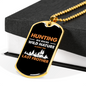Hunting Big Bucks Necklace Stainless Steel or 18k Gold Dog Tag 24" Chain-Express Your Love Gifts