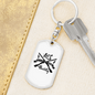 Hunting Black Keychain Stainless Steel or 18k Gold Dog Tag Keyring-Express Your Love Gifts